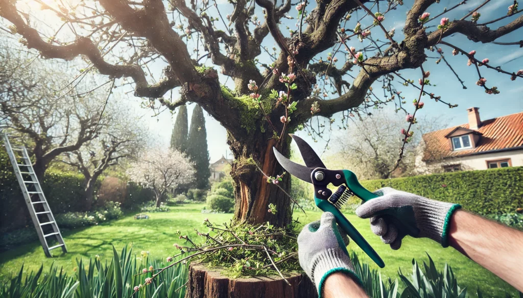 boom terugsnoeien tot op stam