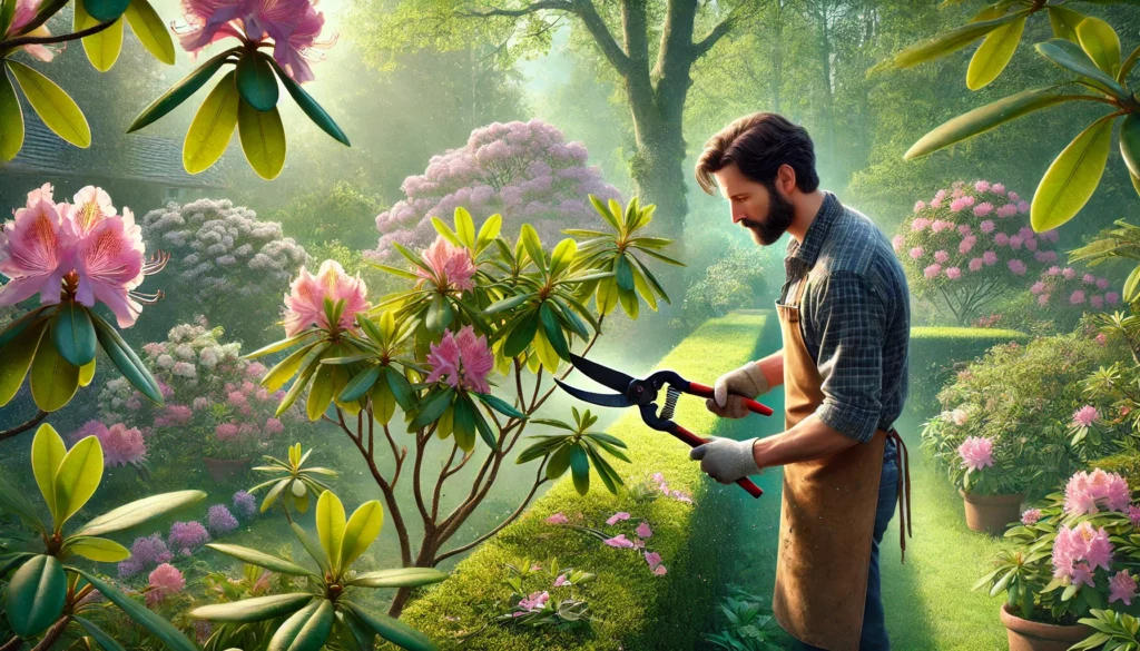 rhododendron terugsnoeien