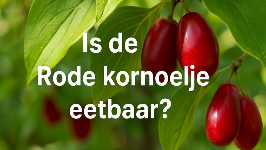 Rode kornoelje eetbaar